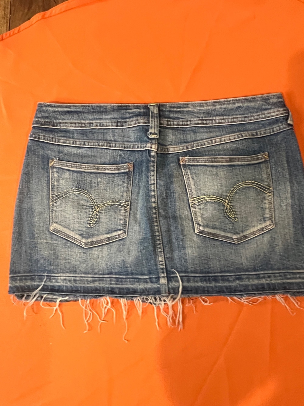 No Boundaries Light Blue Distressed Denim Mini Skirt - Picture 10 of 11